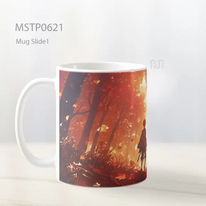 Demon Slayer Tanjiro Nezuko Jalan Musim Gugur Mug MSTP0621 - All-side / Desain