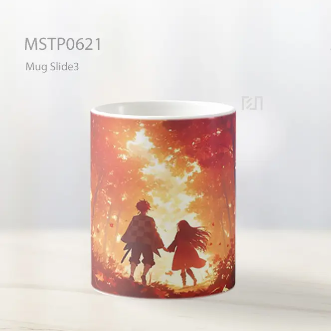 Demon Slayer Tanjiro Nezuko Jalan Musim Gugur Mug MSTP0621 - All-side / Desain