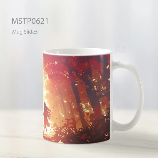 Demon Slayer Tanjiro Nezuko Jalan Musim Gugur Mug MSTP0621 - All-side / Desain