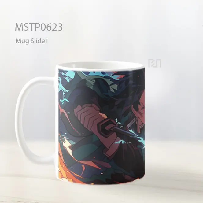 Demon Slayer Tanjiro Pertarungan Heroik Mug MSTP0623 - All-side / Desain