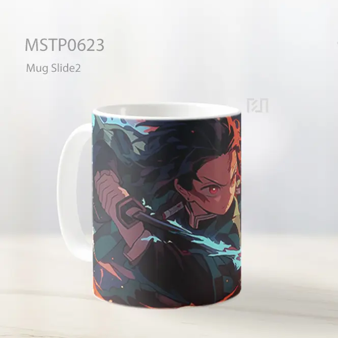Demon Slayer Tanjiro Pertarungan Heroik Mug MSTP0623 - All-side / Desain