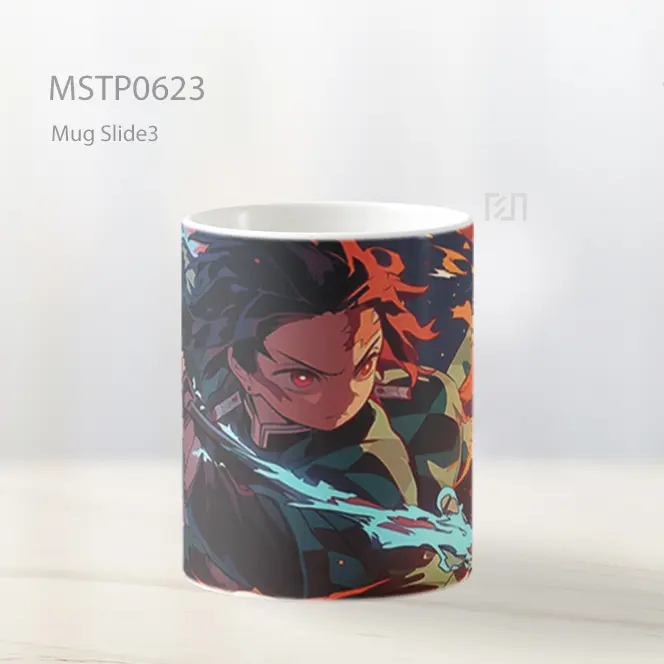Demon Slayer Tanjiro Pertarungan Heroik Mug MSTP0623 - All-side / Desain