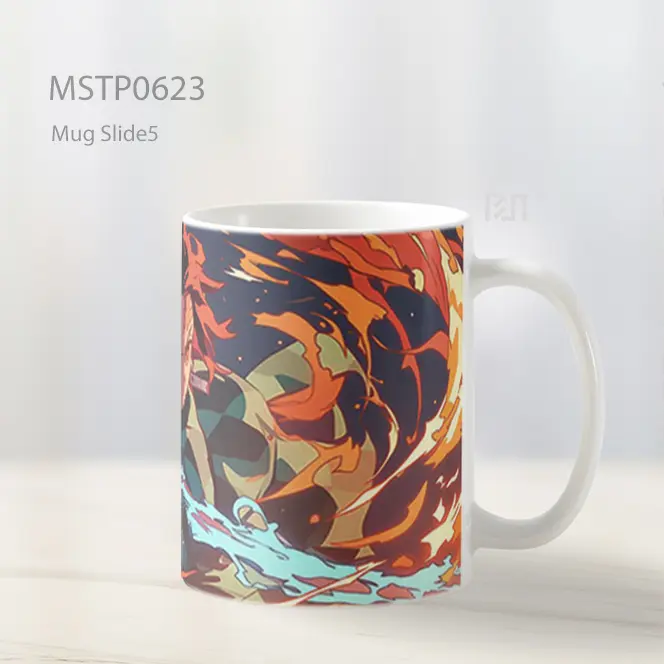 Demon Slayer Tanjiro Pertarungan Heroik Mug MSTP0623 - All-side / Desain