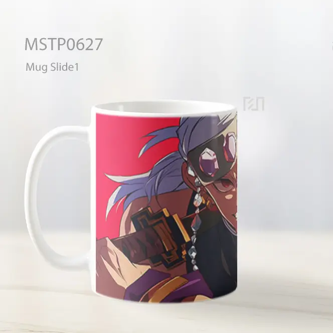 Demon Slayer Tengen Uzui Latar Merah Mug MSTP0627 - All-side / Desain