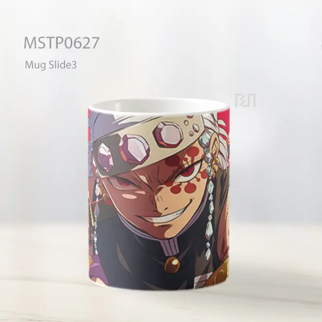 Demon Slayer Tengen Uzui Latar Merah Mug MSTP0627 - All-side / Desain