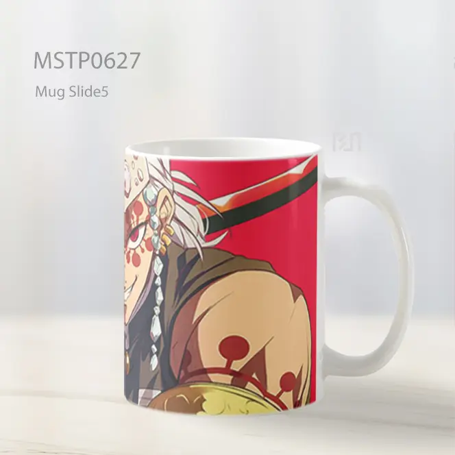Demon Slayer Tengen Uzui Latar Merah Mug MSTP0627 - All-side / Desain