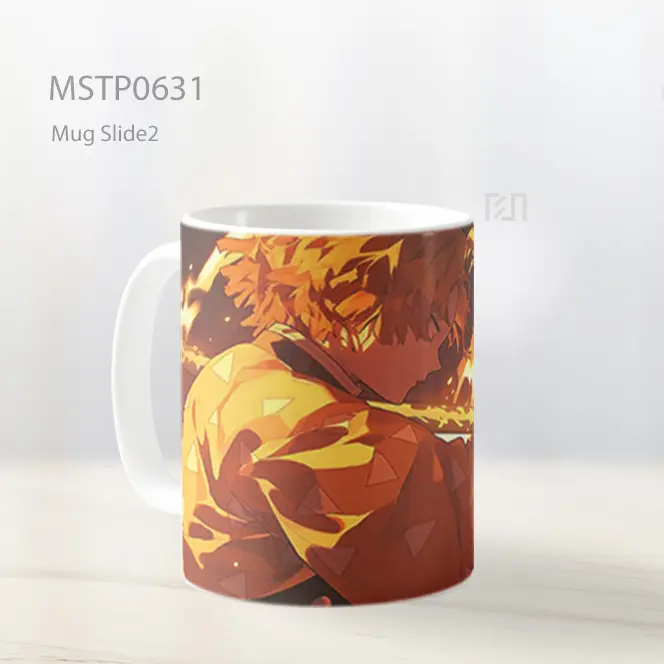 Demon Slayer Zenitsu Dengan Api Mug MSTP0631 - All-side / Desain