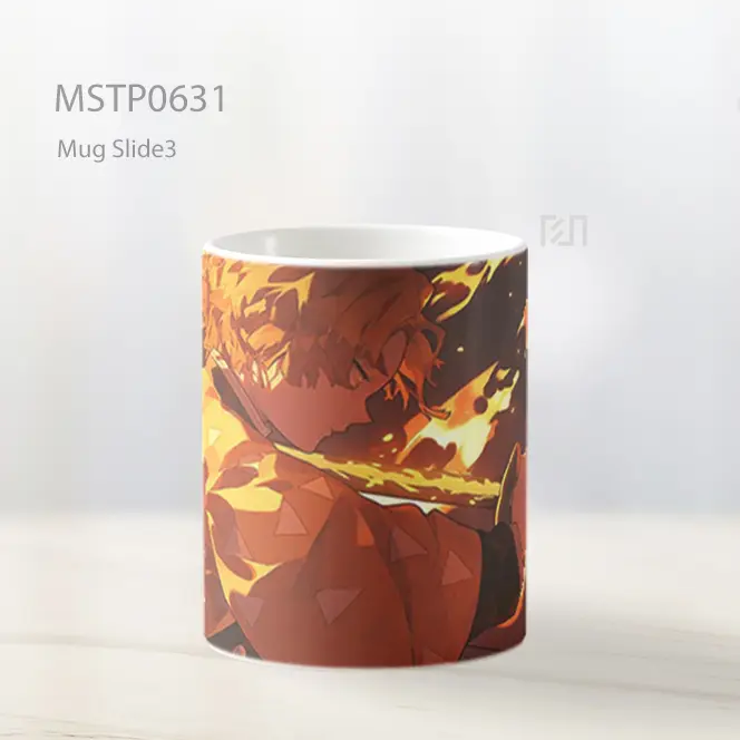 Demon Slayer Zenitsu Dengan Api Mug MSTP0631 - All-side / Desain