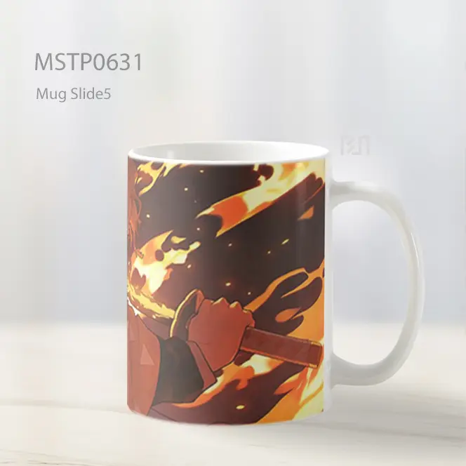 Demon Slayer Zenitsu Dengan Api Mug MSTP0631 - All-side / Desain