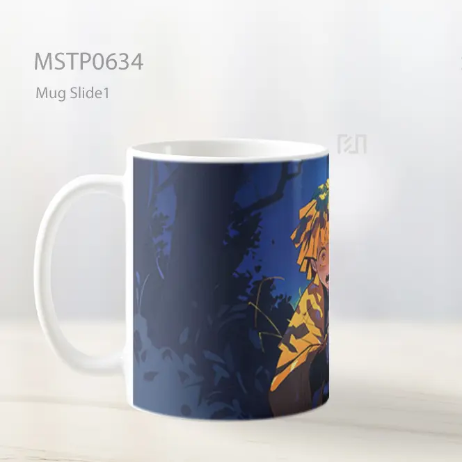 Demon Slayer Zenitsu Scared Forest Mug MSTP0634 - All-side / Desain