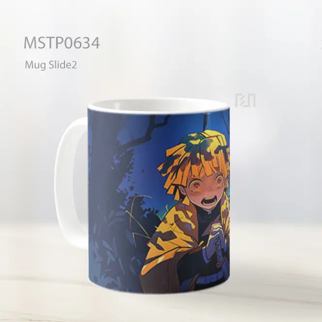 Demon Slayer Zenitsu Scared Forest Mug MSTP0634 - All-side / Desain
