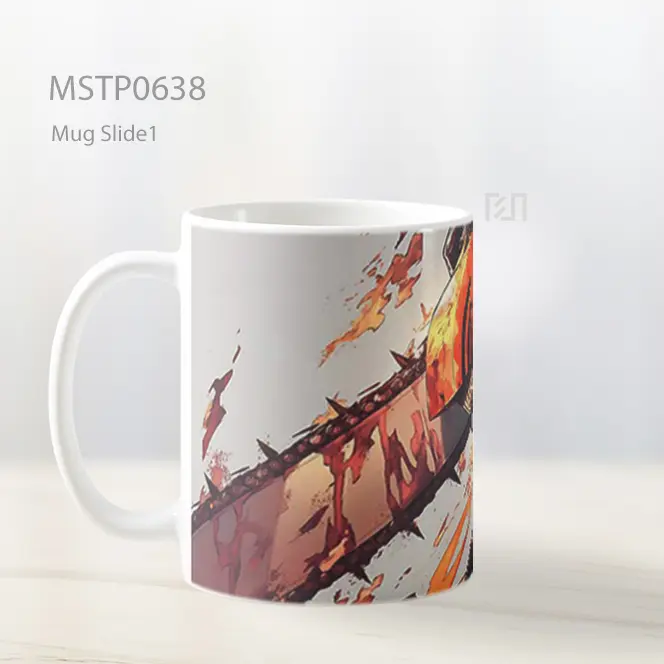 Denji Chainsaw Man Niat Berdarah Mug MSTP0638 - All-side / Desain