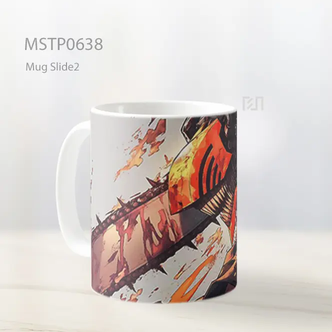 Denji Chainsaw Man Niat Berdarah Mug MSTP0638 - All-side / Desain