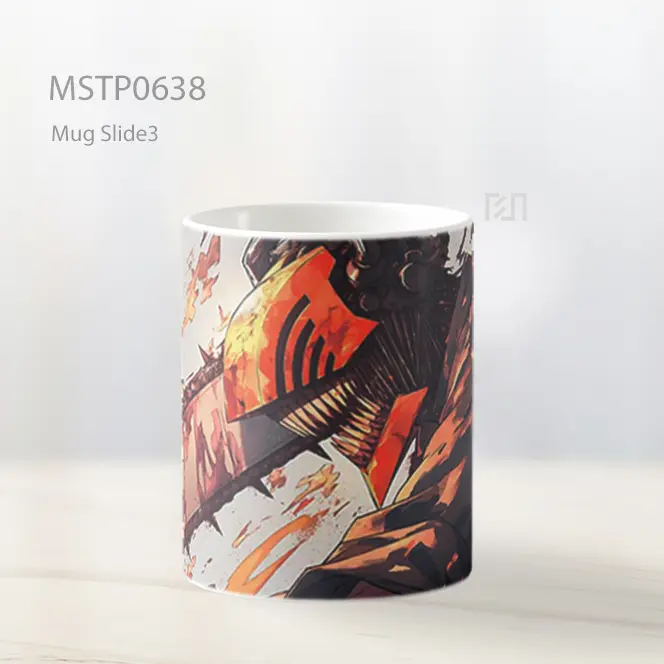 Denji Chainsaw Man Niat Berdarah Mug MSTP0638 - All-side / Desain