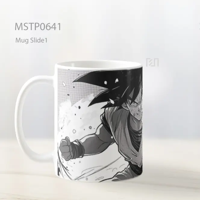 Sketsa Son Goku Monokrom Dinamis Mug MSTP0641 - All-side / Desain