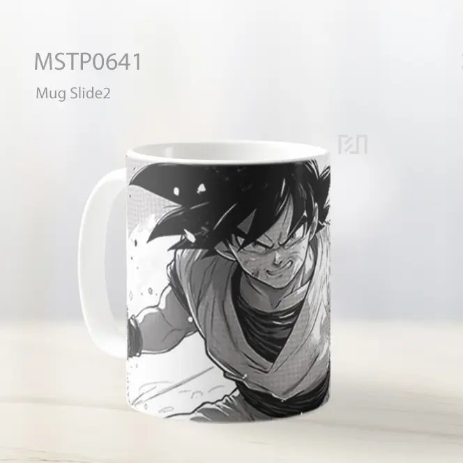 Sketsa Son Goku Monokrom Dinamis Mug MSTP0641 - All-side / Desain