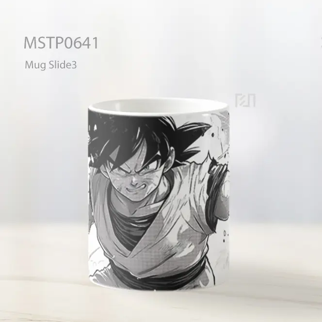 Sketsa Son Goku Monokrom Dinamis Mug MSTP0641 - All-side / Desain