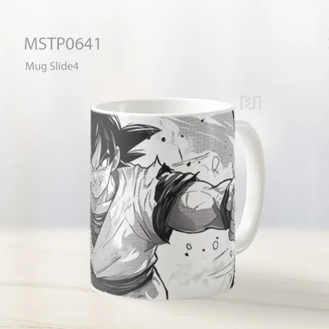 Sketsa Son Goku Monokrom Dinamis Mug MSTP0641