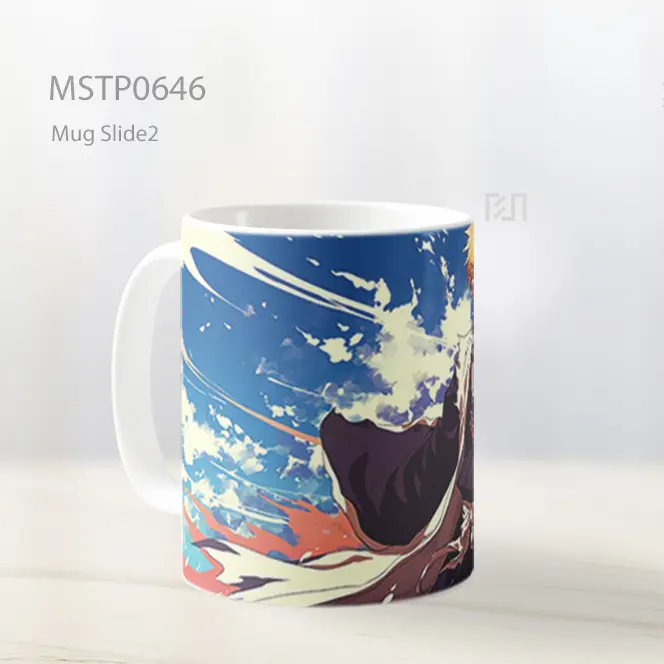 Ichigo Kurosaki Siap Bertarung Di Senja Mug MSTP0646 - All-side / Desain