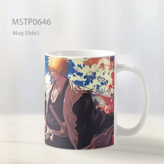 Ichigo Kurosaki Siap Bertarung Di Senja Mug MSTP0646 - All-side / Desain
