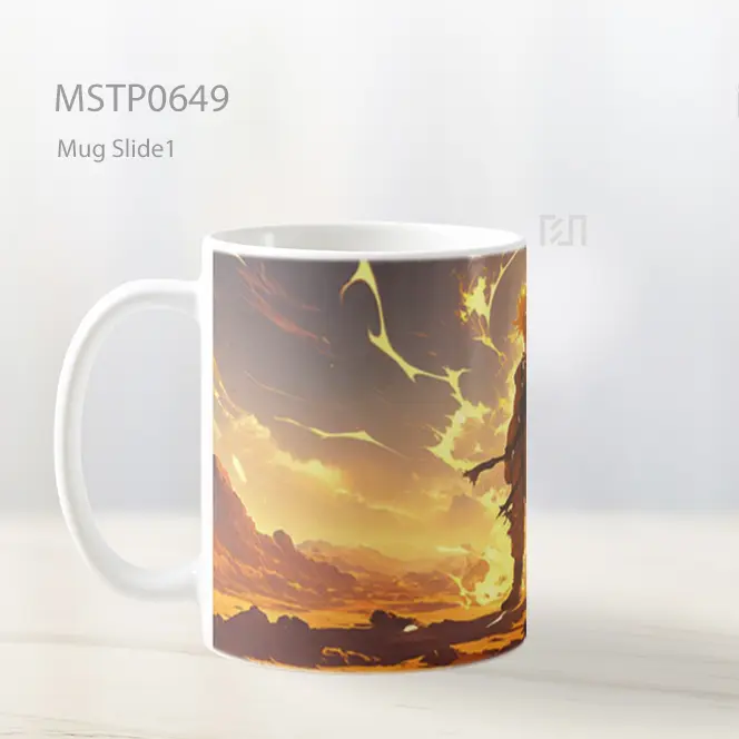 Son Goku Super Saiyan Di Senja Emas Mug MSTP0649 - All-side / Desain