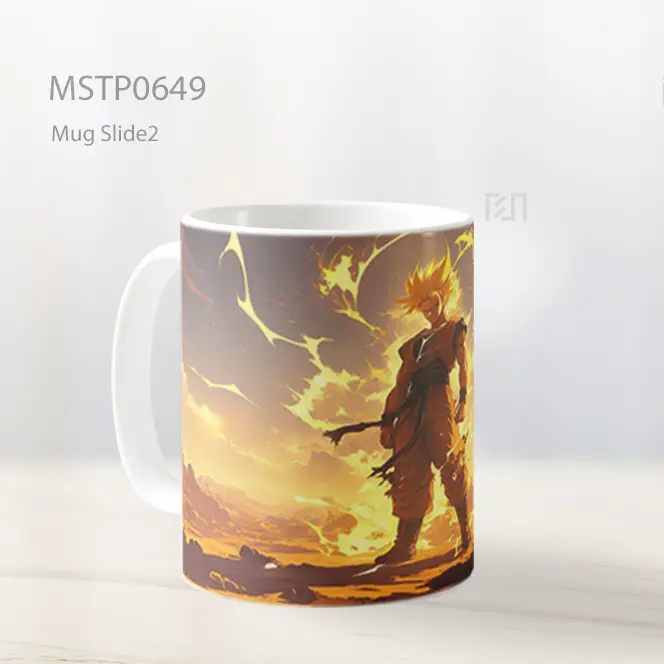 Son Goku Super Saiyan Di Senja Emas Mug MSTP0649 - All-side / Desain