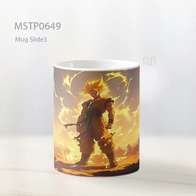 Son Goku Super Saiyan Di Senja Emas Mug MSTP0649 - All-side / Desain
