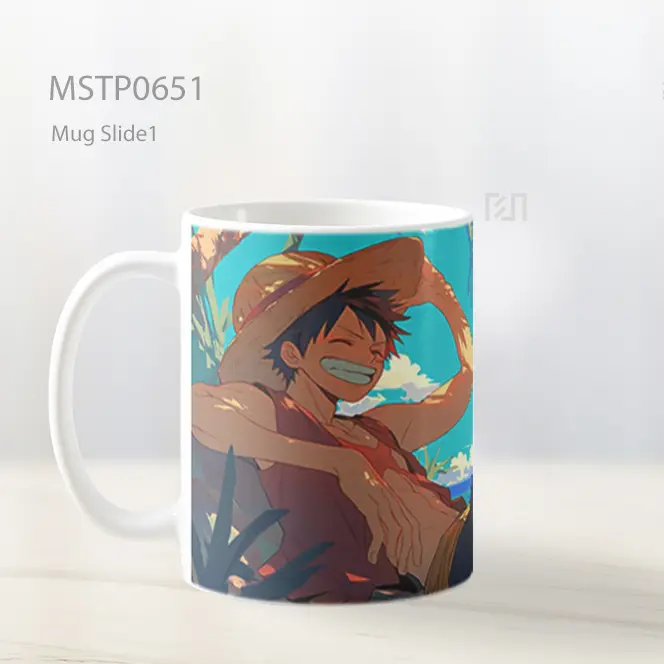 Luffy Bersantai Di Pantai Tropis Mug MSTP0651 - All-side / Desain