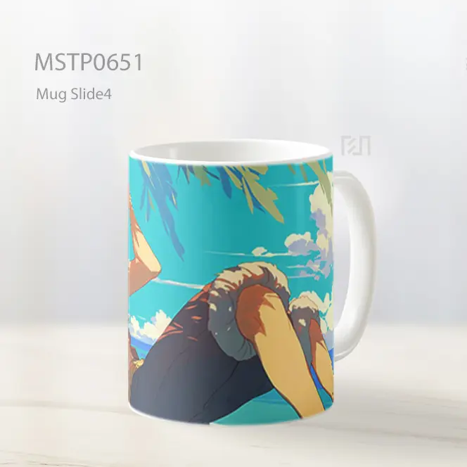 Luffy Bersantai Di Pantai Tropis Mug MSTP0651
