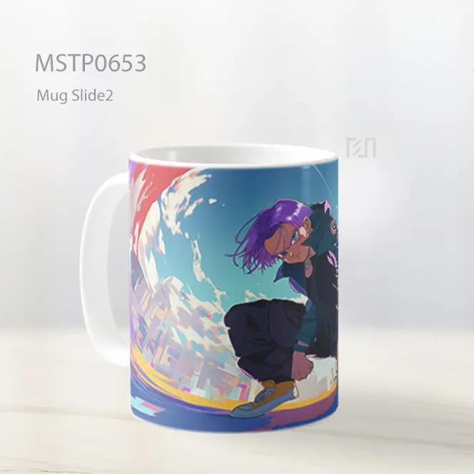 Streetwear Crouch Di Kota Neon Mug MSTP0653 - All-side / Desain
