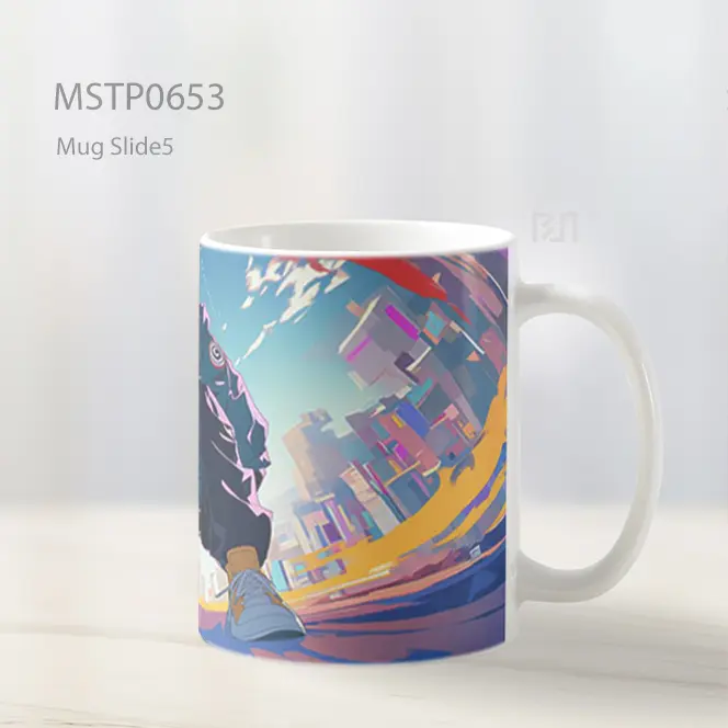 Streetwear Crouch Di Kota Neon Mug MSTP0653 - All-side / Desain