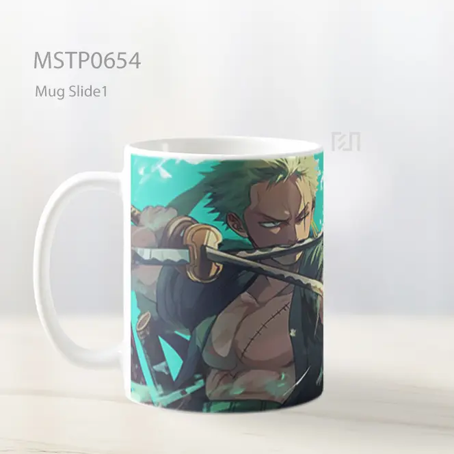 Roronoa Zoro Dual Katana Serang Cepat Mug MSTP0654 - All-side / Desain