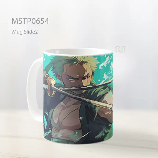 Roronoa Zoro Dual Katana Serang Cepat Mug MSTP0654 - All-side / Desain