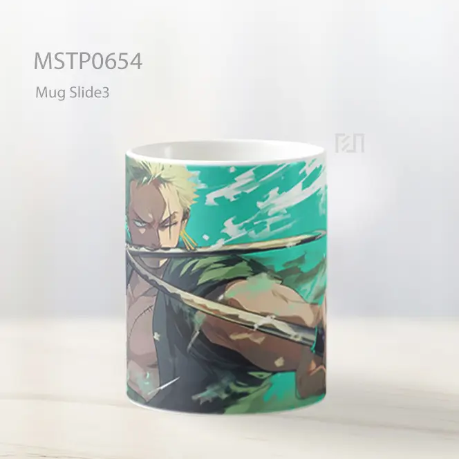Roronoa Zoro Dual Katana Serang Cepat Mug MSTP0654 - All-side / Desain