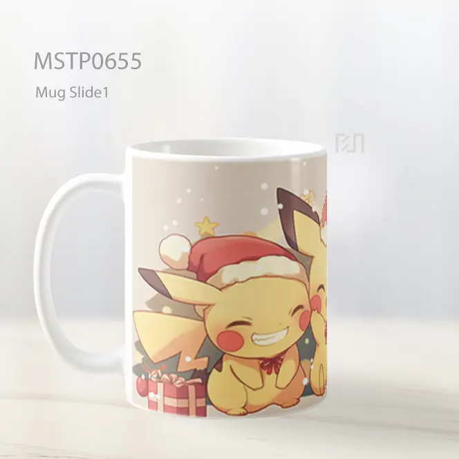 Pikachu Dan Pichu Tema Natal Mug MSTP0655 - All-side / Desain