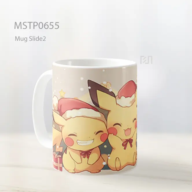 Pikachu Dan Pichu Tema Natal Mug MSTP0655 - All-side / Desain