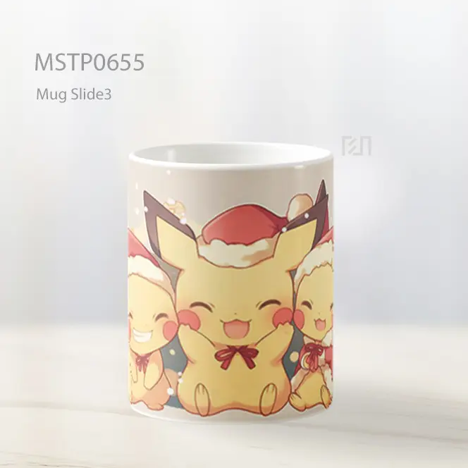 Pikachu Dan Pichu Tema Natal Mug MSTP0655 - All-side / Desain