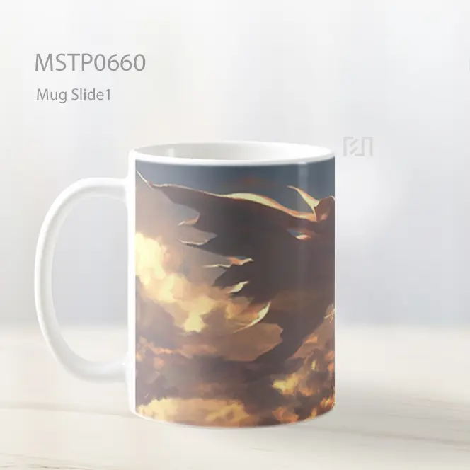 Saitama Berdiri Di Puncak Tebing Mug MSTP0660 - All-side / Desain
