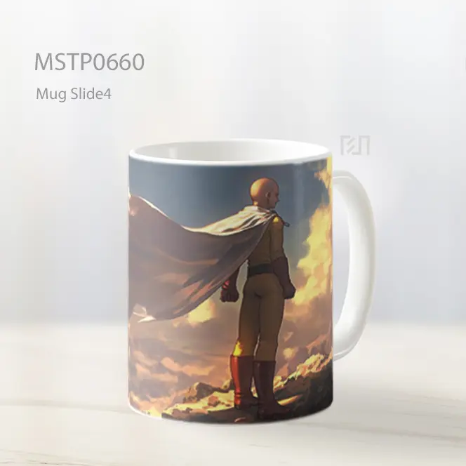 Saitama Berdiri Di Puncak Tebing Mug MSTP0660