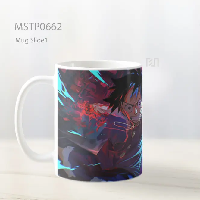 Luffy Mengulurkan Tangan%2C Ombak Biru Mug MSTP0662 - All-side / Desain