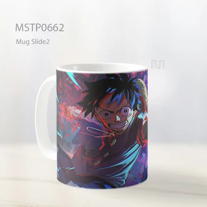 Luffy Mengulurkan Tangan%2C Ombak Biru Mug MSTP0662 - All-side / Desain