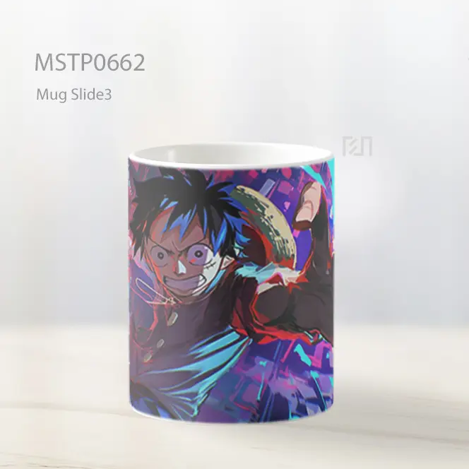Luffy Mengulurkan Tangan%2C Ombak Biru Mug MSTP0662 - All-side / Desain