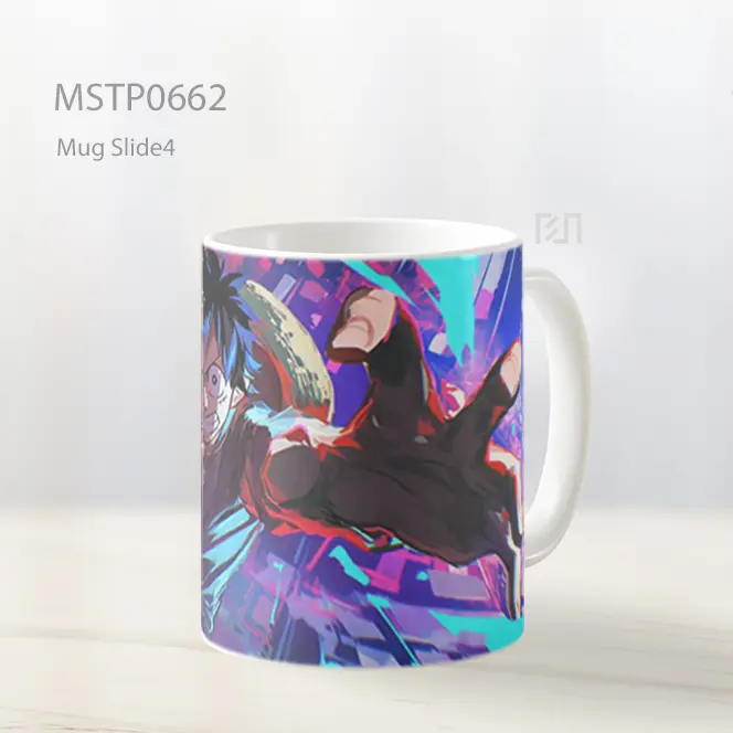 Mug Keramik Premium SNI - Luffy Mengulurkan Tangan%2C Ombak Biru Mug MSTP0662