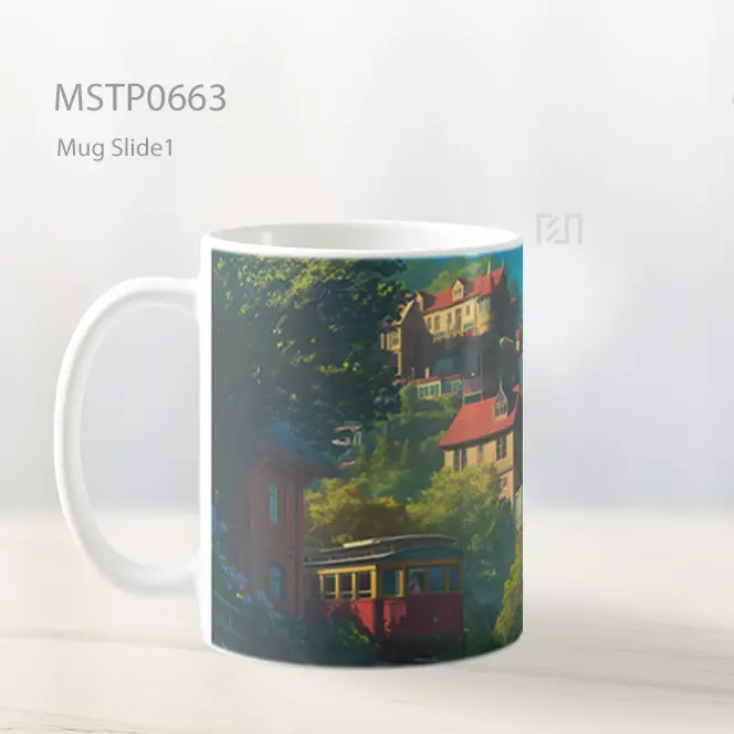 Kota Kecil Hangat Di Lembah Mug MSTP0663 - All-side / Desain