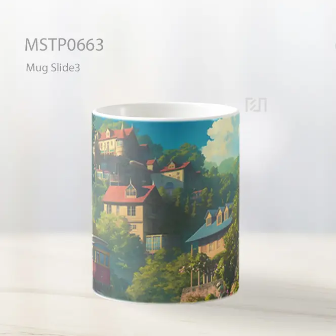 Kota Kecil Hangat Di Lembah Mug MSTP0663 - All-side / Desain