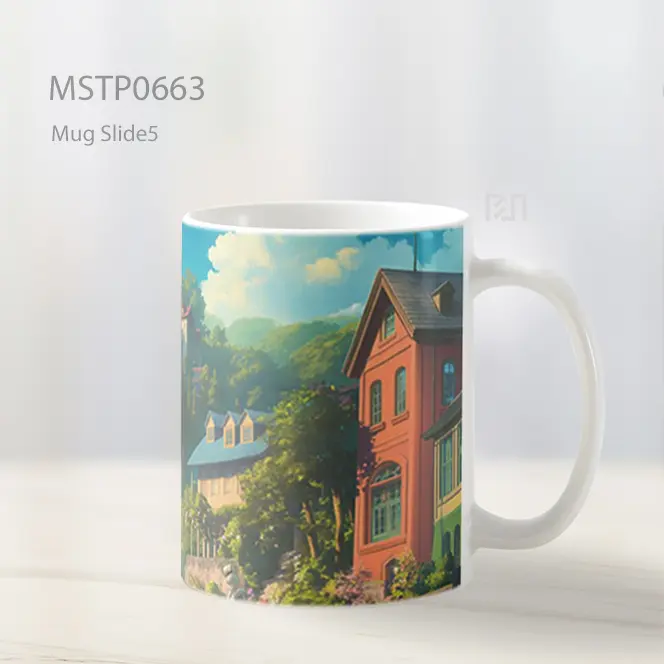 Kota Kecil Hangat Di Lembah Mug MSTP0663 - All-side / Desain