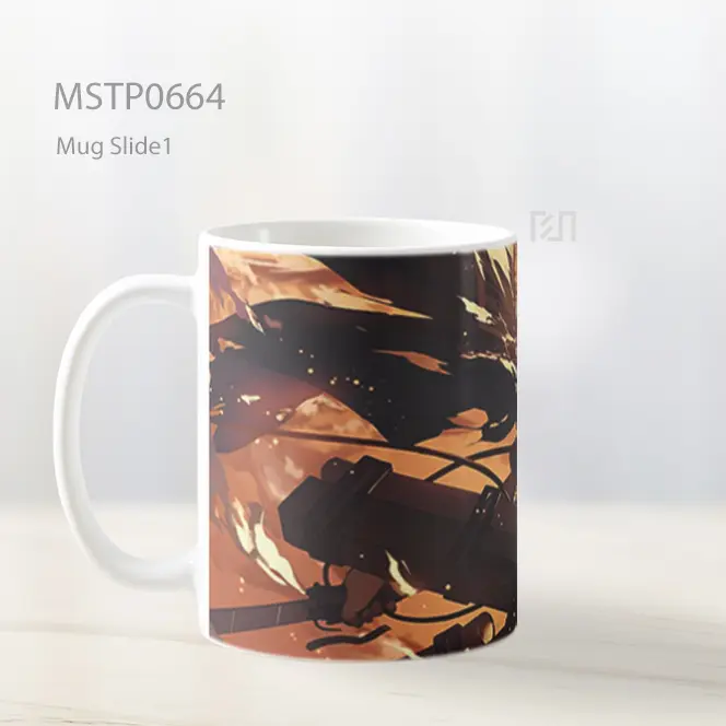 Levi Ackerman Serangan Pedang Berkilau Mug MSTP0664 - All-side / Desain