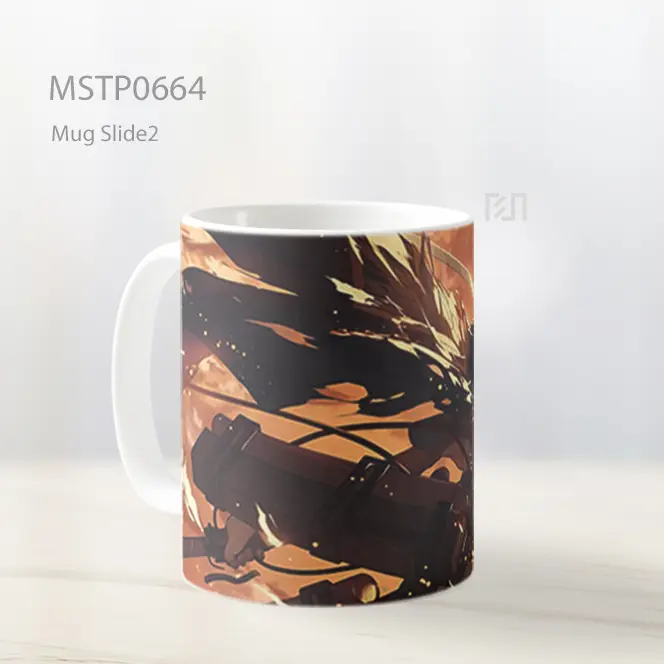 Levi Ackerman Serangan Pedang Berkilau Mug MSTP0664 - All-side / Desain