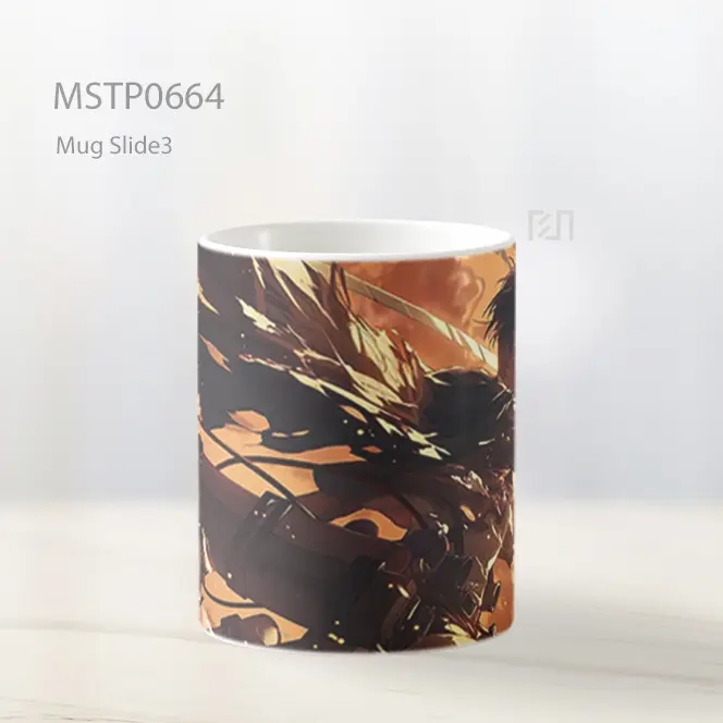 Levi Ackerman Serangan Pedang Berkilau Mug MSTP0664 - All-side / Desain
