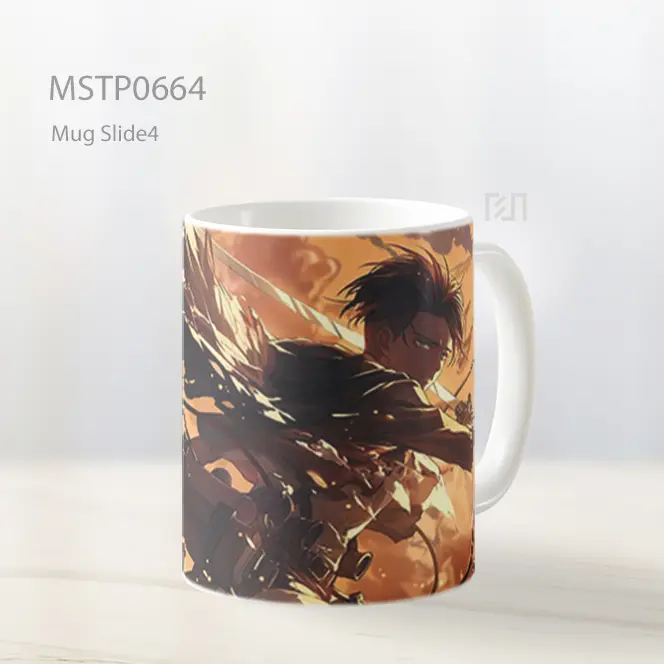 Levi Ackerman Serangan Pedang Berkilau Mug MSTP0664